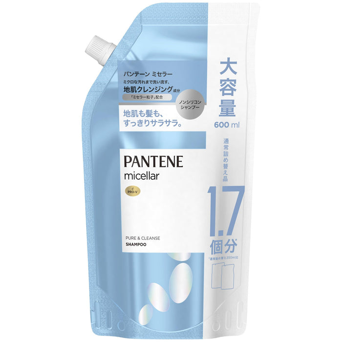 Pantene Micellar Non-Silicone Shampoo Pure Cleanse Refill 600ml