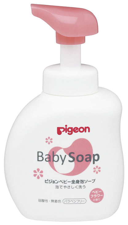 Pigeon Whole Body Foam Soap Flower Scent 500Ml for 0 Months and Up