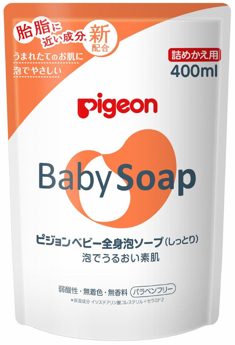 Pigeon Whole Body Foam Soap 400ml Refill - Moisturizing for Babies 0+ Months