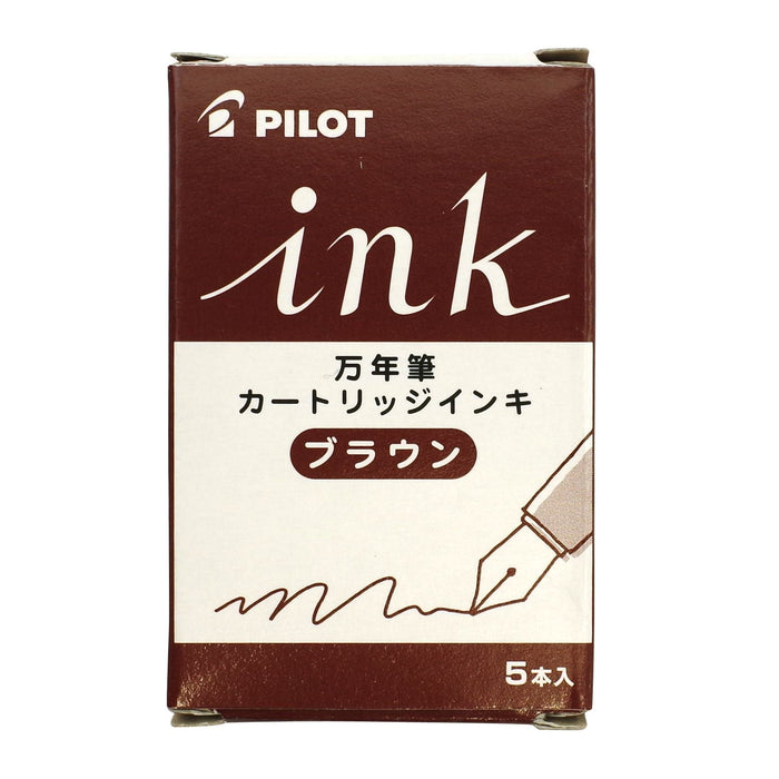 Pilot Brown Fountain Pen Ink Cartridge Pack of 5 - Irf-5S-Bn