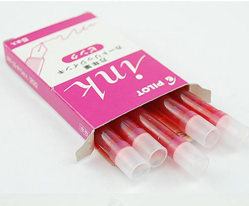 Pilot Fountain Pen 5-Piece Pink Cartridge Ink Refills Irf-5S-P