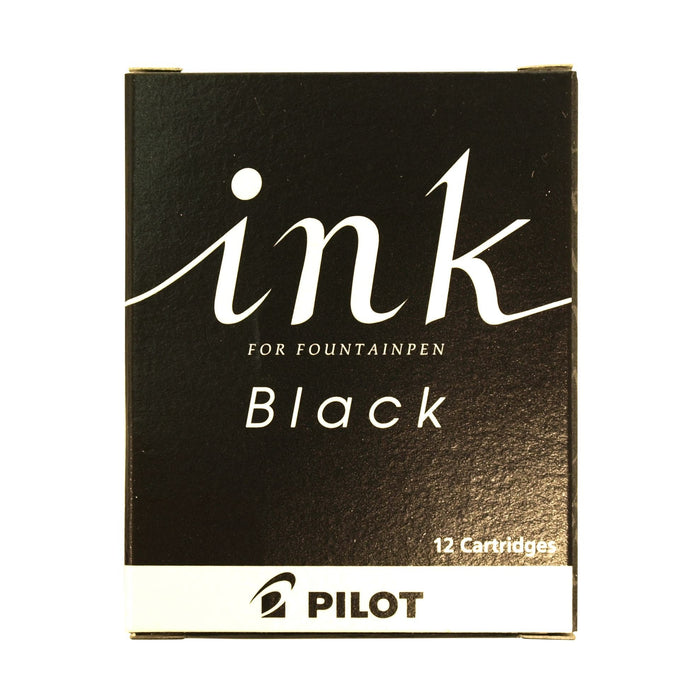 Pilot Black Fountain Pen Cartridge Ink Pack of 12 - Irf12Sb Pilot
