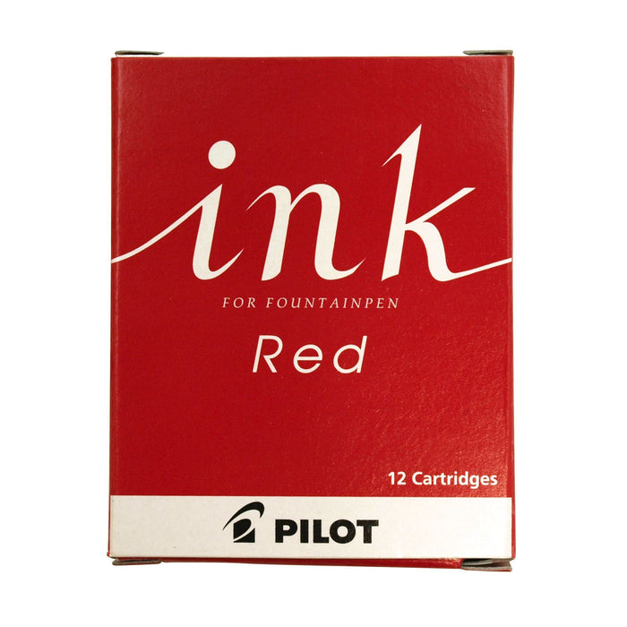 Pilot Fountain Pen Red Ink Cartridge 12 Pieces - Pilot IRF12SR