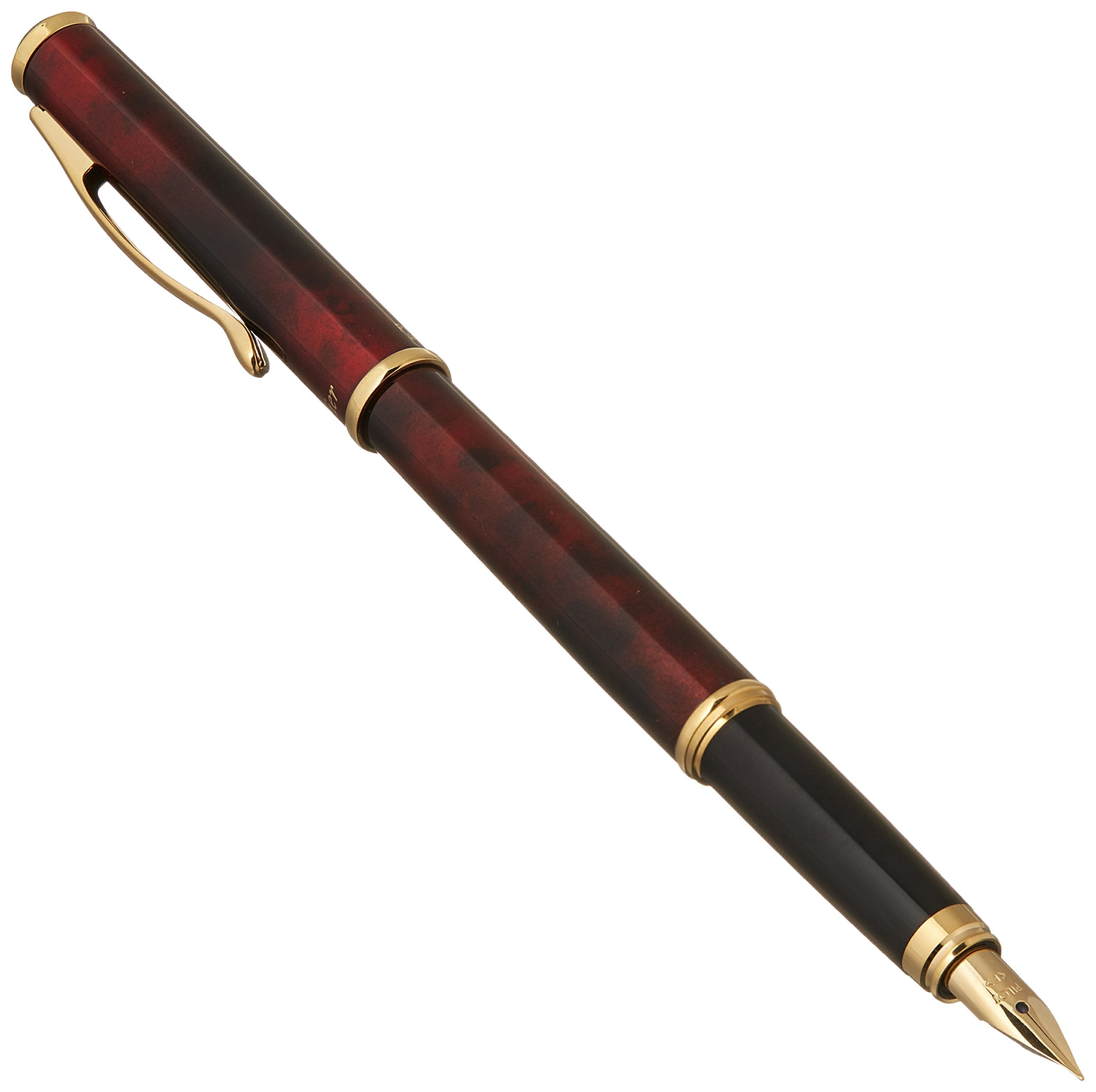 Pilot Cavalier Black and Red Fine Point Fountain Pen (F) FCA-5SR-BR