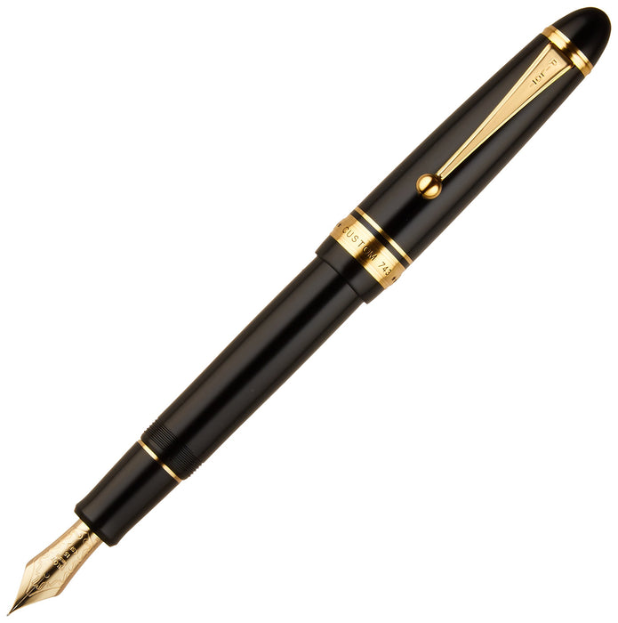 Pilot Custom 743 Black Shaft Fountain Pen with Soft Fine Print - Fkk3000Rbsf