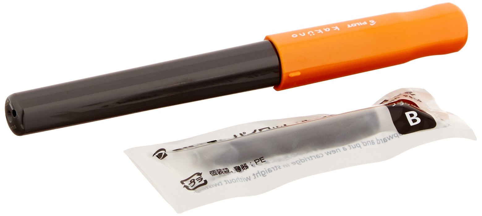 Pilot Kakuno F Orange Fountain Pen - Durable and Sleek FKA1SROF Design