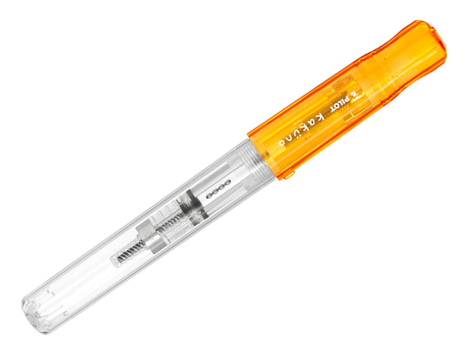 Pilot Kakuno Transparent Orange Fine Fountain Pen - Limited Edition