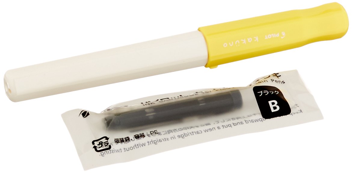 Pilot Kakuno M Soft Yellow Fountain Pen - Durable Elegant Writing FKA1SRSYM