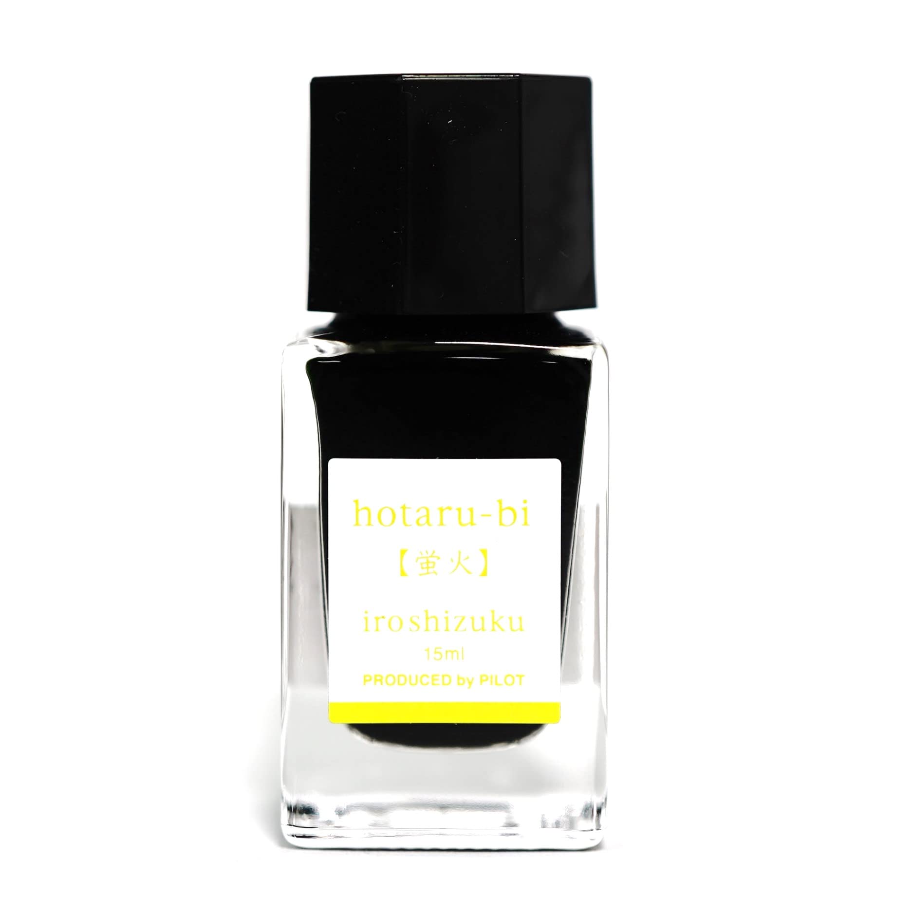 Pilot Iroshizuku Mini Bottle 15Ml Firefly Fountain Pen with Water-Based Ink INK-15-HO