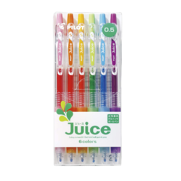 Pilot Gel Pen Juice 6 Color Set 0.5mm - Perfect for Smooth Writing