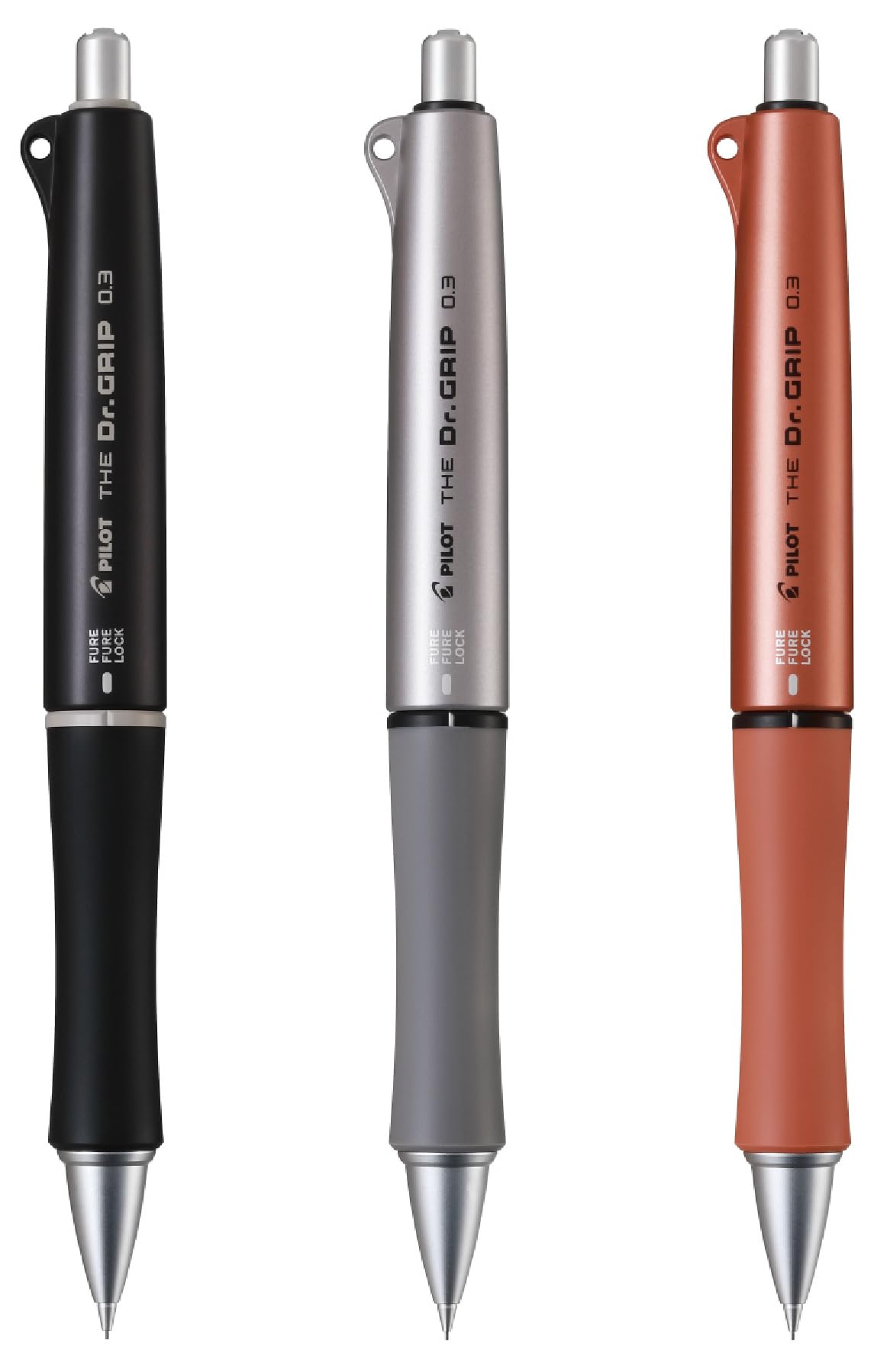 Pilot Dr. Grip 0.3mm Mechanical Pencil Gunmetallic HTDG13GM