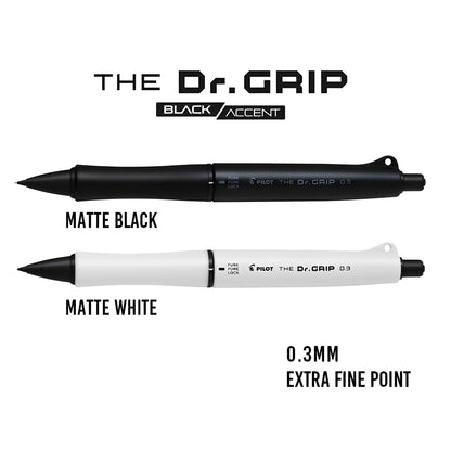 Pilot Dr. Grip Mechanical Pencil 0.3mm Black Accent Matte Black