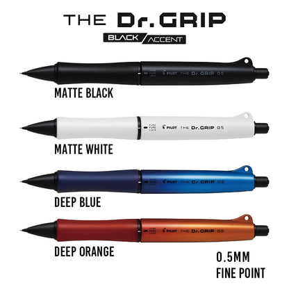 Pilot Dr. Grip 0.5mm Mechanical Pencil Deep Blue Black Accent