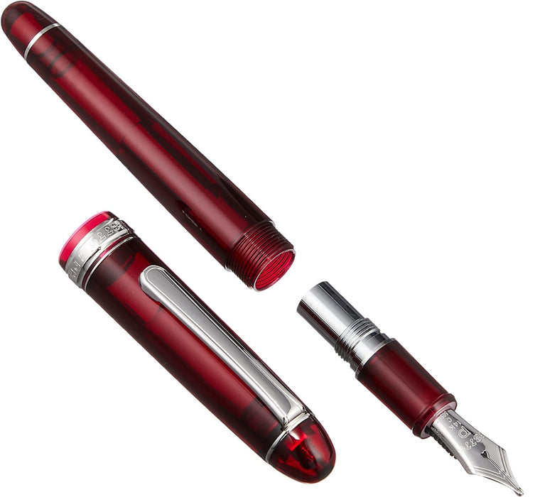 Platinum Pen #3776 Century Burgundy Fountain Pen with Extra Fine Font & Kanji Love Sticker