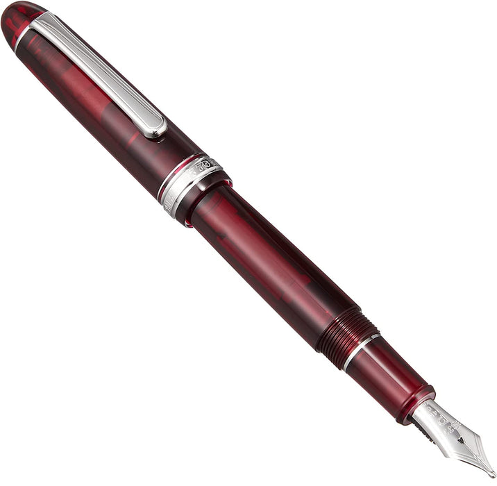 Platinum Pen #3776 Century Burgundy Fine Point Fountain Pen with Kanji Love Sticker