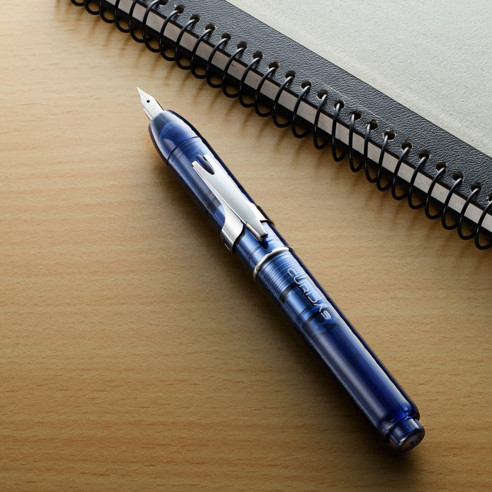Platinum Curidas Retractable Fountain Pen Abyss Blue Extra Fine 5.5x0.55 Inch - PKN-7000#50-EF