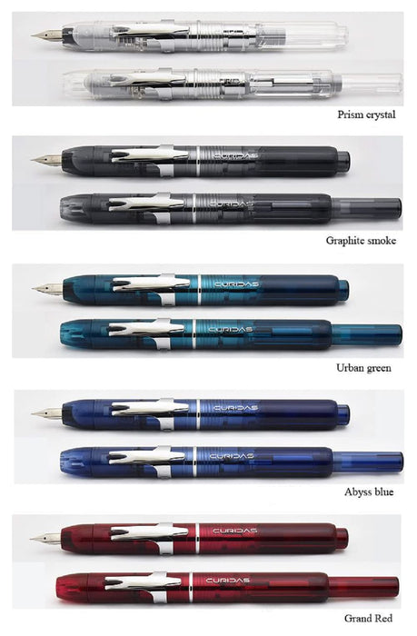 Platinum Curidas Retractable Extra Fine Fountain Pen Prism Crystal Kanji Love Sticker Included