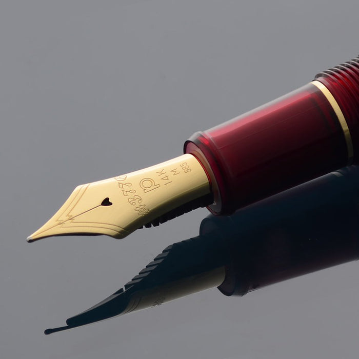 白金品牌 #3776 Century 粗體鋼筆，經典酒紅色