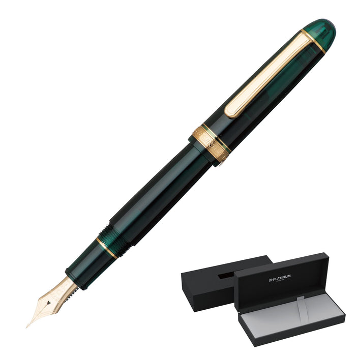 Platinum Fountain Pen #3776 Century Laurel Green Fine Point - Pnb-15000#41-2