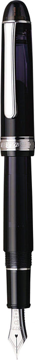 Platinum Fountain Pen #3776 Century Fine Point Black Diamond with Rhodium Pnb-18000Cr #7-2