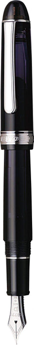 Platinum #3776 Century Black Diamond Ultra Fine Fountain Pen Rhodium Finish