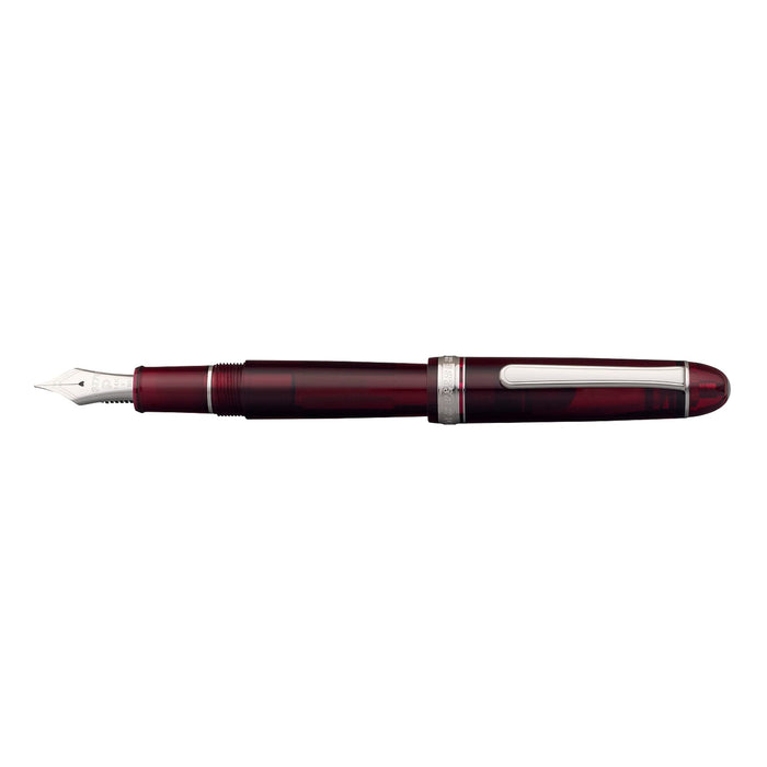 铂金钢笔 #3776 Century Bold Burgundy Rhodium 尺寸 139.5X15.4mm 重量 20.5G