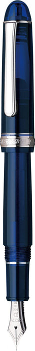 Platinum Fountain Pen #3776 Century Fine Point Rhodium Chartres Blue - Pnb-18000Cr #51-2