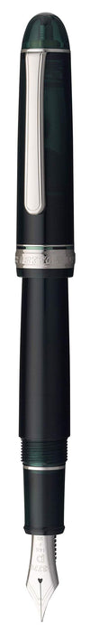 Platinum Fountain Pen #3776 Century Bold Rhodium Laurel Green Body Size 139.5X15.4mm Weight 20.5G
