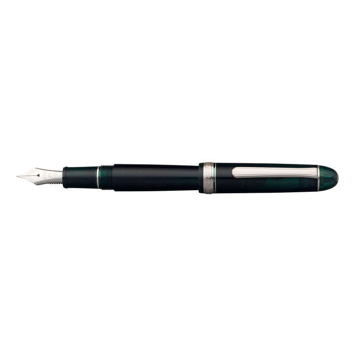 Platinum Fountain Pen - #3776 Century Rhodium Laurel Green Extra Fine #41-1