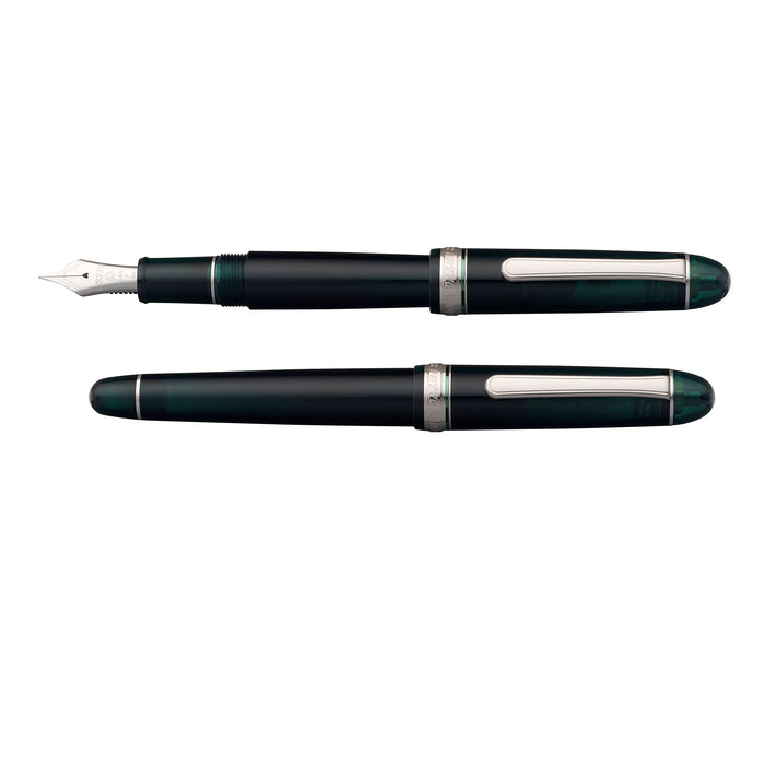 Platinum Fountain Pen #3776 Century Fine Soft Rhodium Laurel Green Pnb-18000Cr #41-0