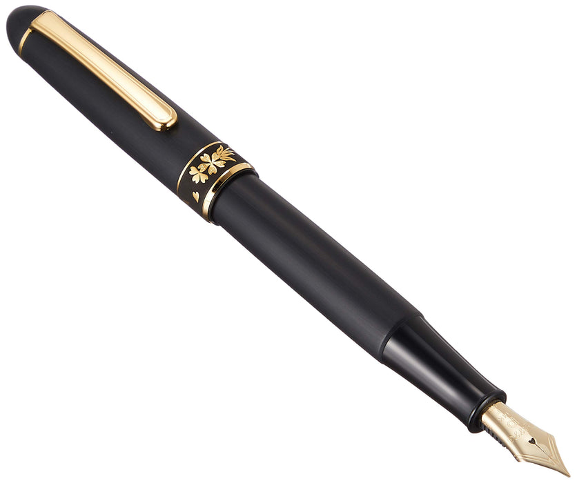 白金品牌 #3776 钢笔，带 Higo 镶嵌樱花细笔尖 Ptb-30000Z