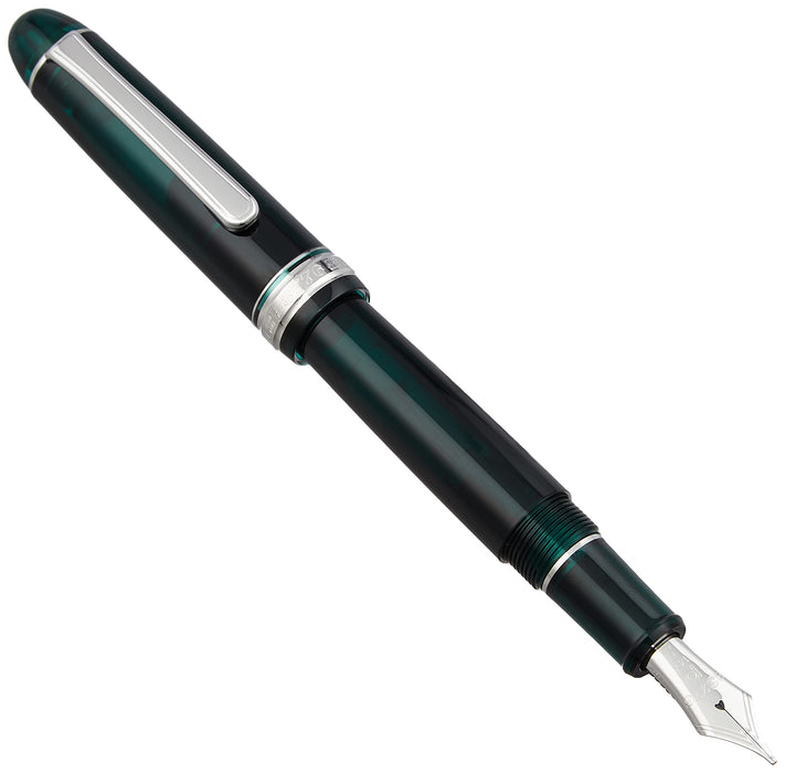 Platinum 3776 Century Laurel Green Fountain Pen with Rhodium Finish and Bold B Tip