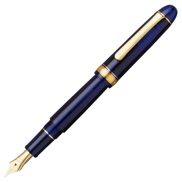 白金 #3776 世紀沙特爾藍色鋼筆 B 粗體常規進口