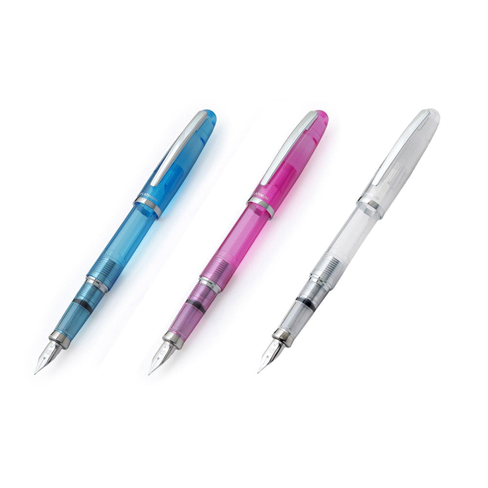 Platinum Fine Point Fountain Pen Balance Crystal Blue PGB-3000A#58-2