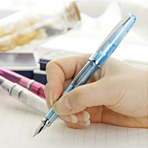 白金钢笔平衡笔 - 中尖水晶蓝 - PGB-3000A#58-3