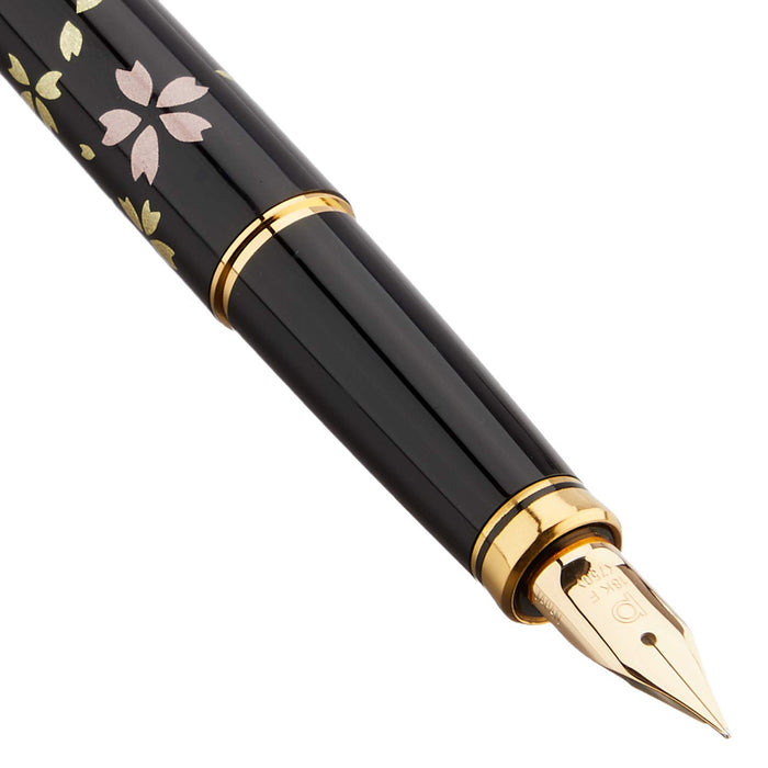 白金钢笔 美作现代莳绘樱花图案细笔尖 Fubuki