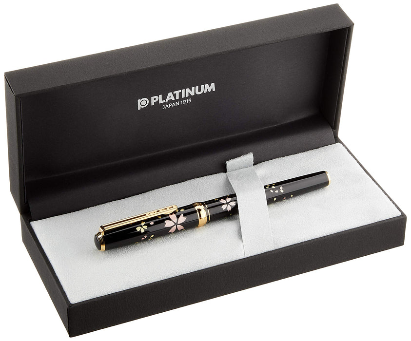 Platinum Fountain Pen Bisaku Modern Makie with Cherry Blossom Design Fine Point Fubuki