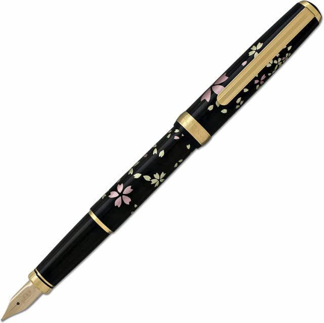 Platinum Fountain Pen Bisaku Modern Makie Medium Point Cherry Blossom Fubuki