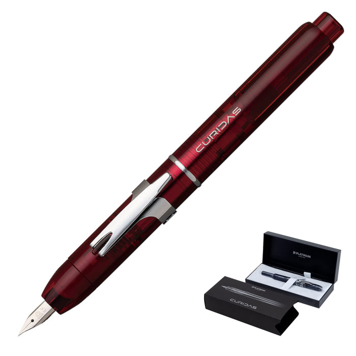 Platinum Curidas Grand Red Extra Fine Fountain Pen Pkn-7000#77-1