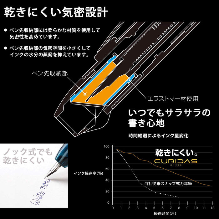 Platinum Fountain Pen Exquisite Curidas Prism Crystal Extra Fine Pkn-7000#6-1