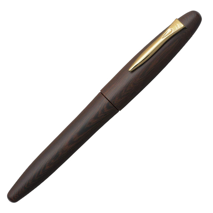 Platinum Izumo Iron Sword Wood Fountain Pen - Matte Finish Fine Point Dual-Use PIZ-50000T 20-2