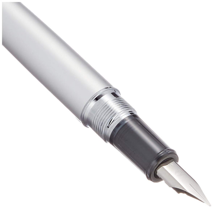 Platinum Satin Silver Fountain Pen Dual-Use M Medium Niprocion Model PNS-8000