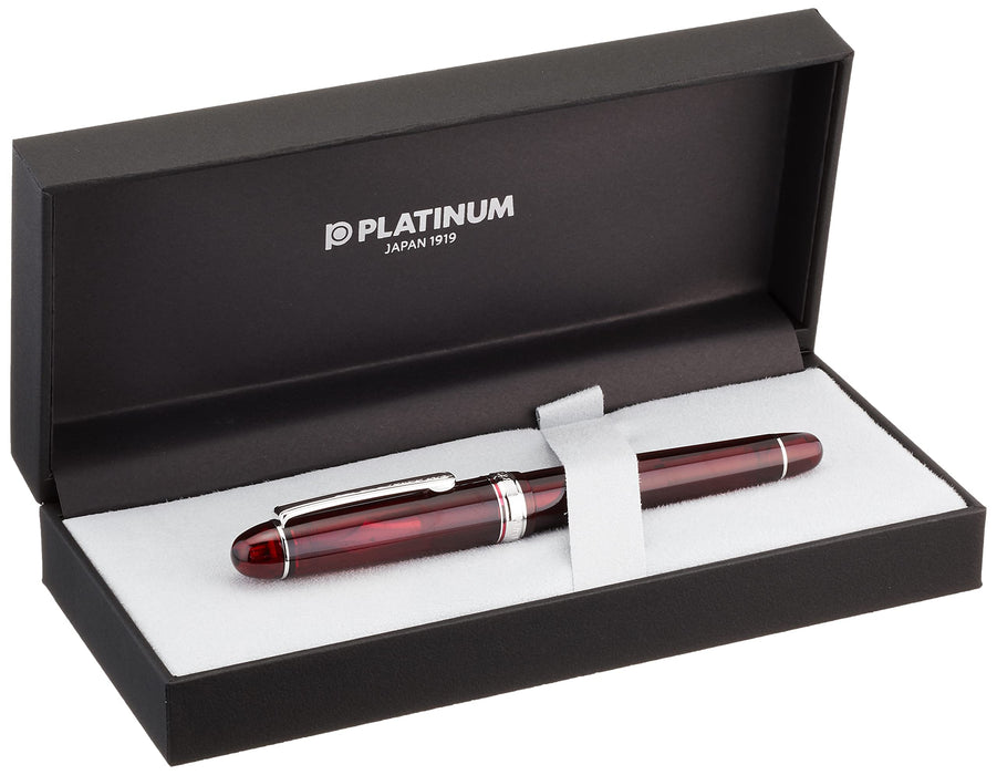 Platinum Fountain Pen 3776 Century Medium Point Rhodium Finish Burgundy PNB-18000CR Dual Use