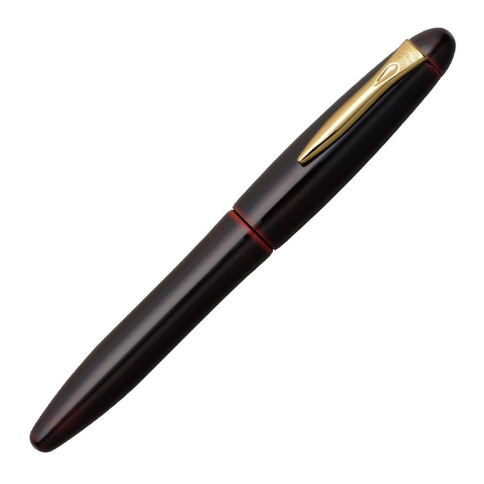 Platinum Izumo Tame-Nuri Red Fountain Pen Medium Point Dual-Use Piz-55000 Model