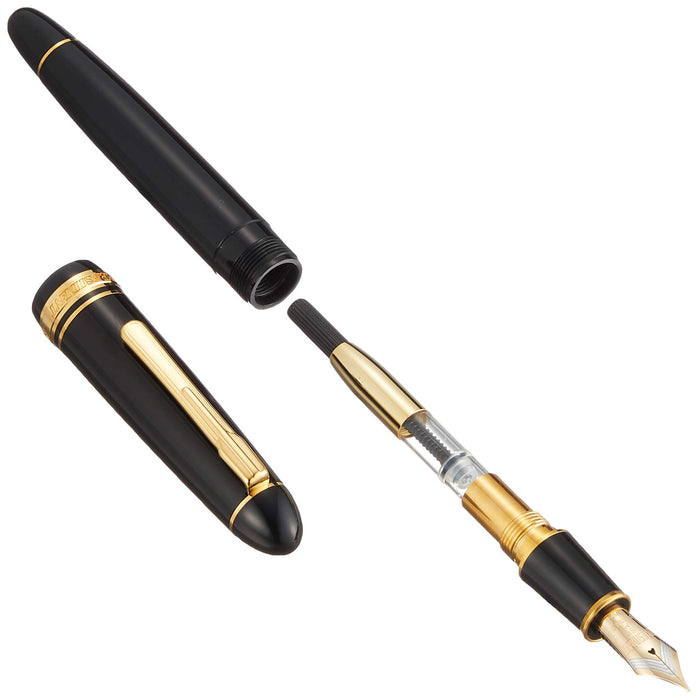 白金品牌总统黑色中尖钢笔 PTB-20000P#1-3