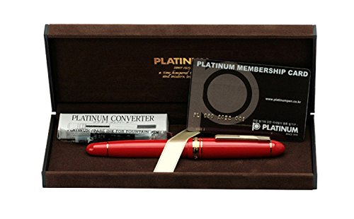 Platinum Fine Point Fountain Pen in Wine Red - President PTB-20000P#10