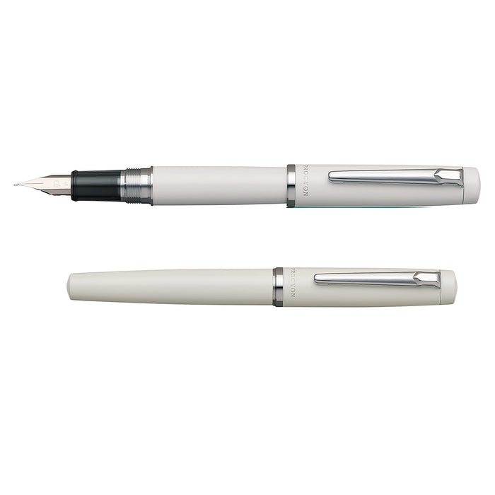 Platinum Procion #3 Medium Point Fountain Pen in Porcelain White