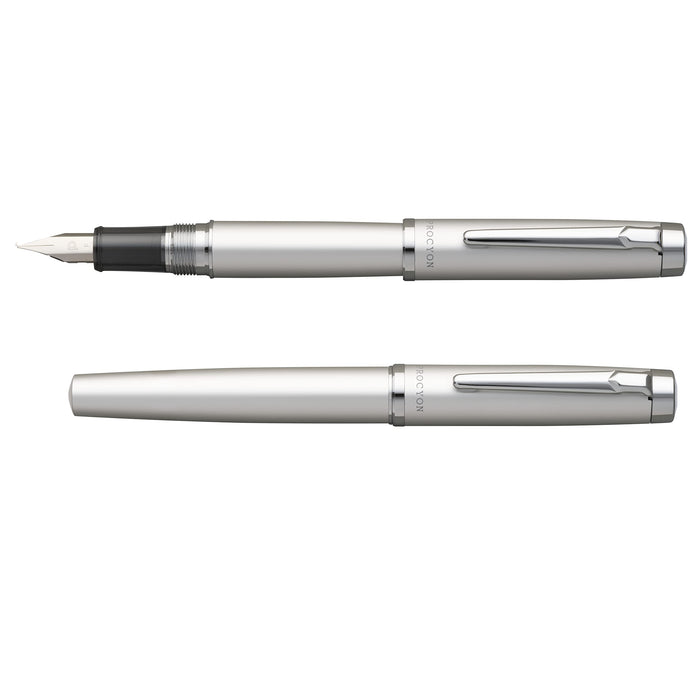 Platinum Procion Luster Fountain Pen Satin Silver Fine Point PNS-8000#79-2