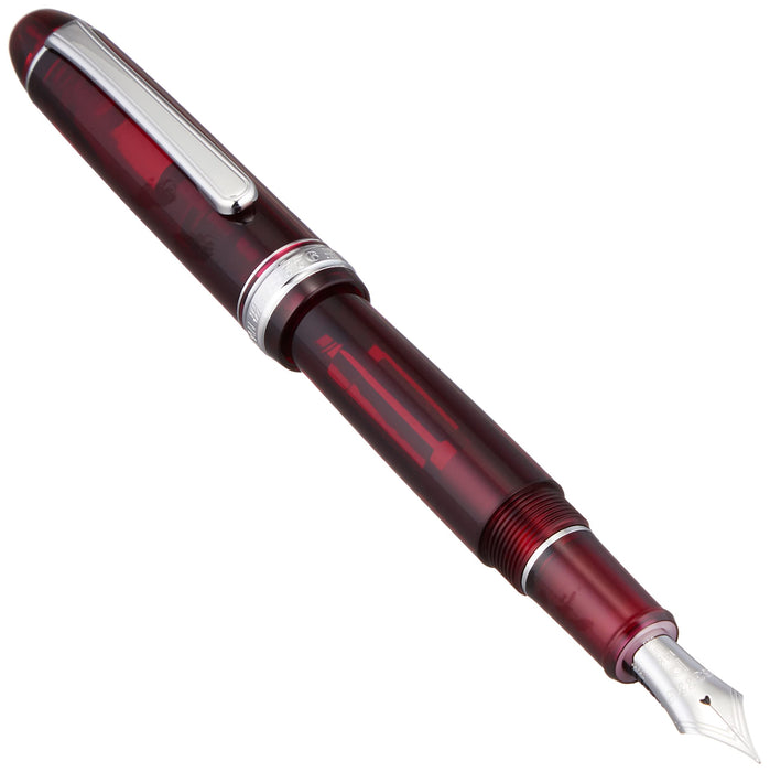 Platinum 3776 Century Burgundy Fountain Pen - SF Fine Soft Rhodium Finish Dual-Use