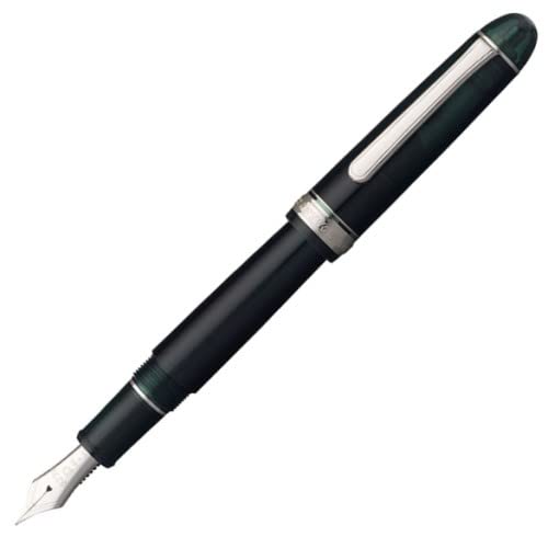 Platinum 3776 Century Fountain Pen - Fine Soft Dual-Use Rhodium Finish Laurel Green